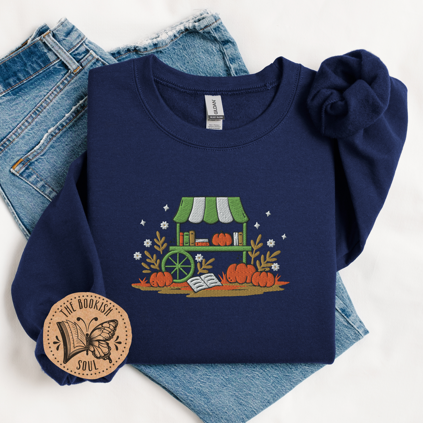 Fall Book Festival Embroidered Crewneck