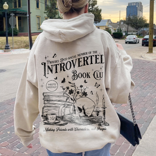 Introverted Book Club Hooded Sweatshirt