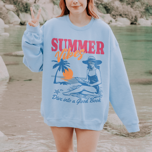 Bookish Summer Vibes Sweatshirt