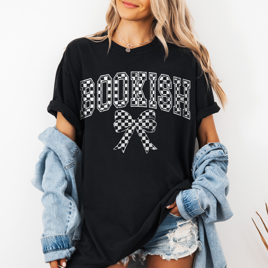 Bookish Retro Checkered Bow