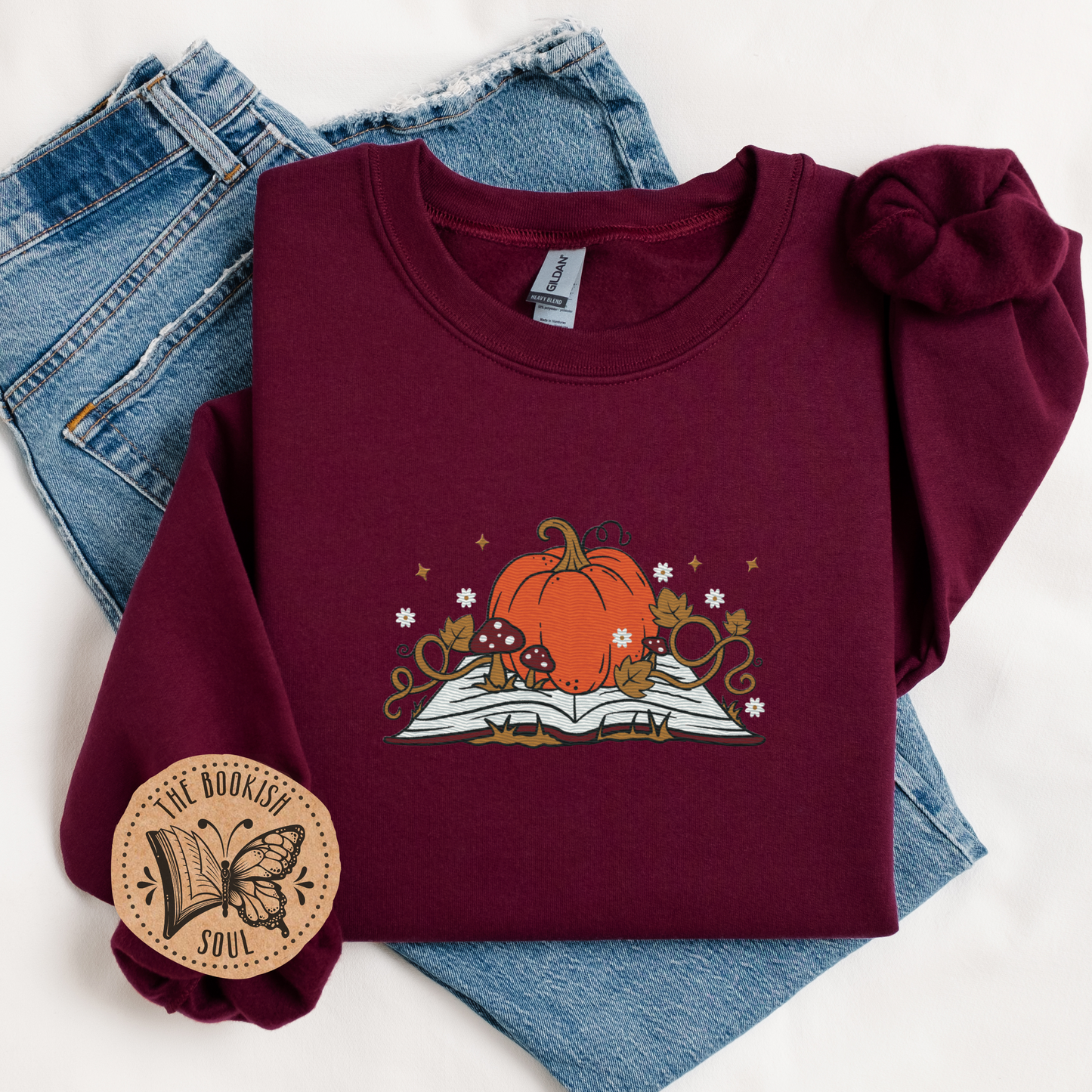 A World with Octobers Embroidered Crewneck