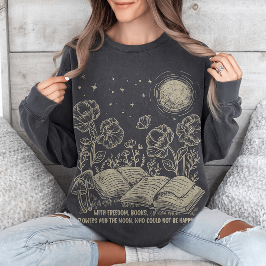 Freedom and Books Crew Neck