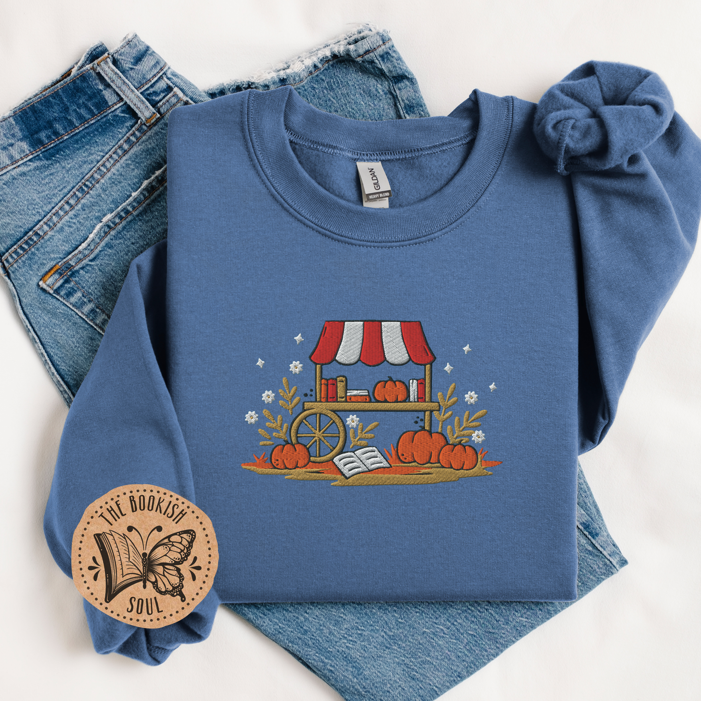 Fall Book Festival Embroidered Crewneck