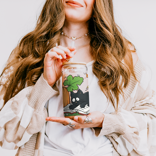 Purr & Pour Haunted Glass Can | 16oz