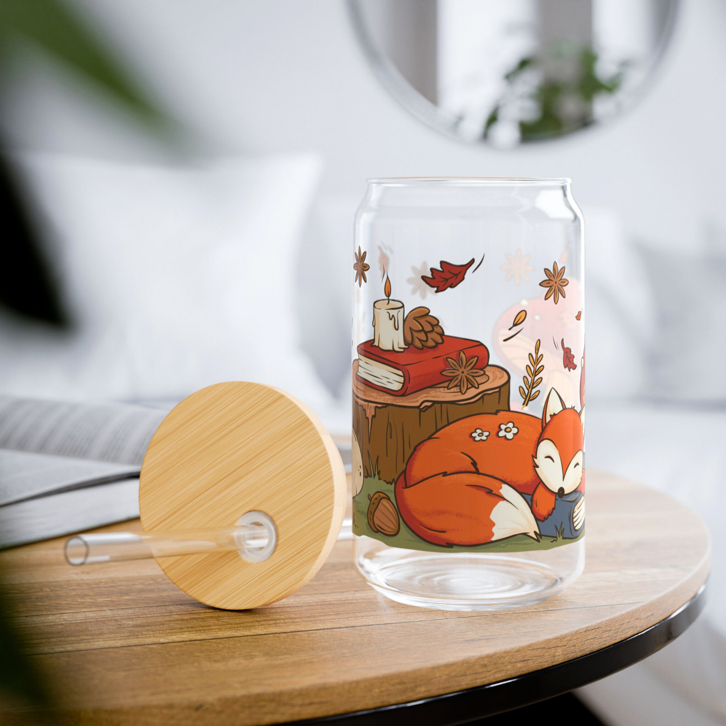 Fox & Fables Fall Glass Can | 16oz