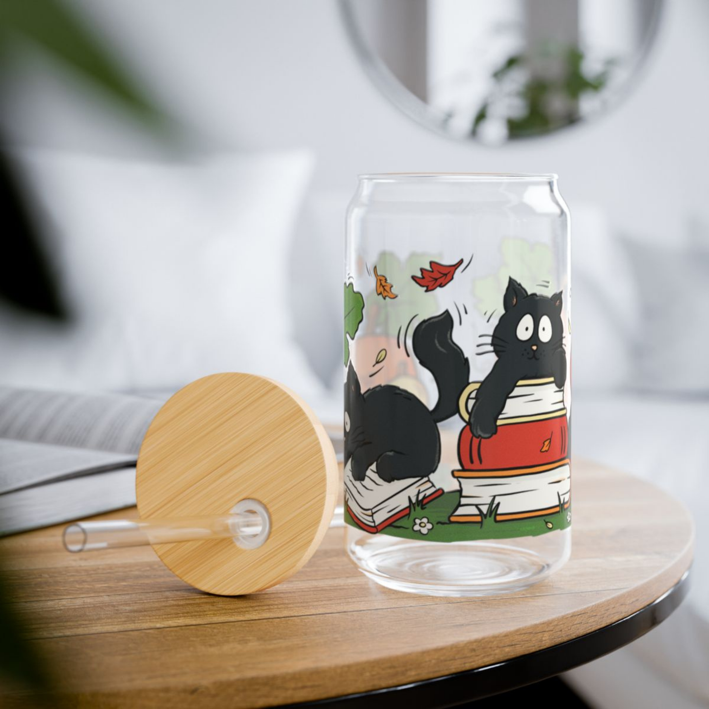 Purr & Pour Haunted Glass Can | 16oz