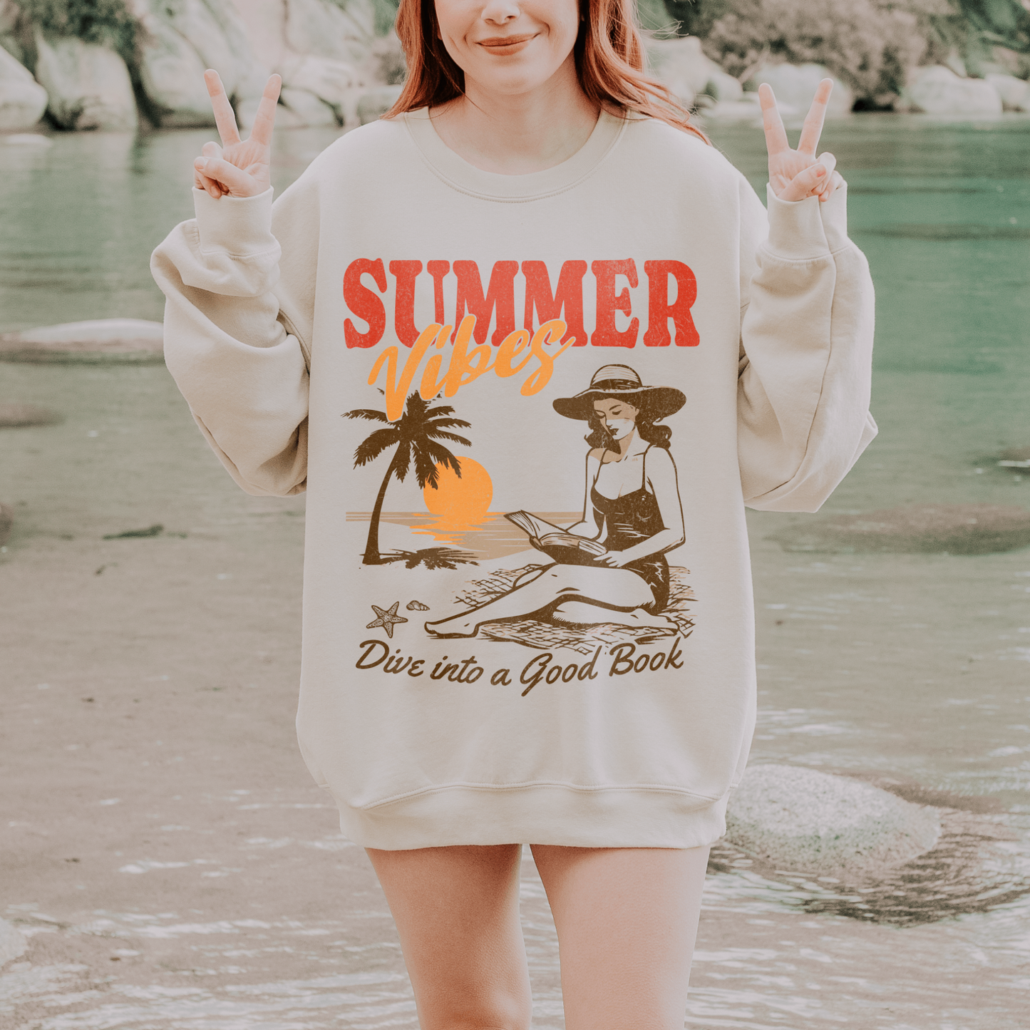 Bookish Summer Vibes Sweatshirt