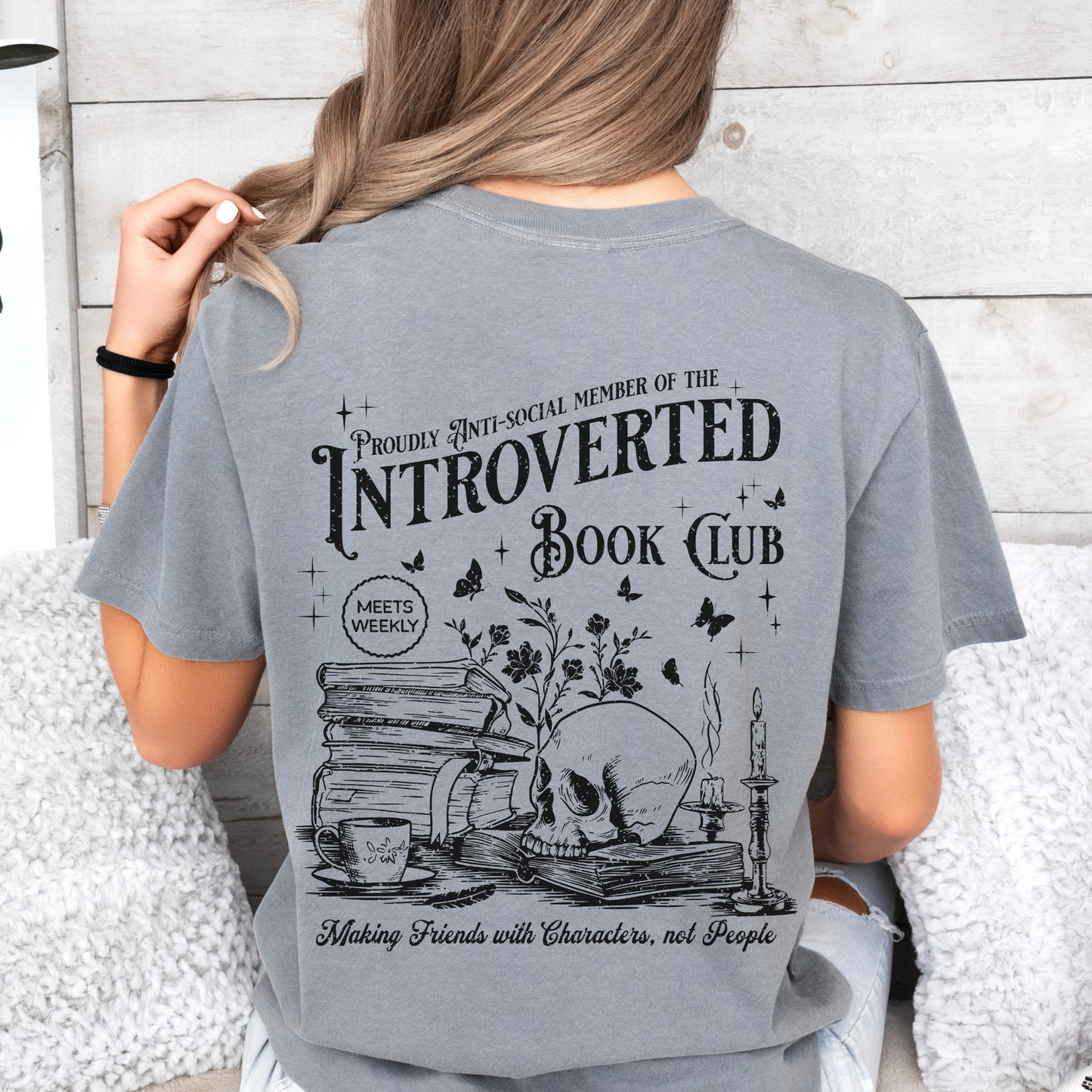 Introverted Book Club | Back & Front Print