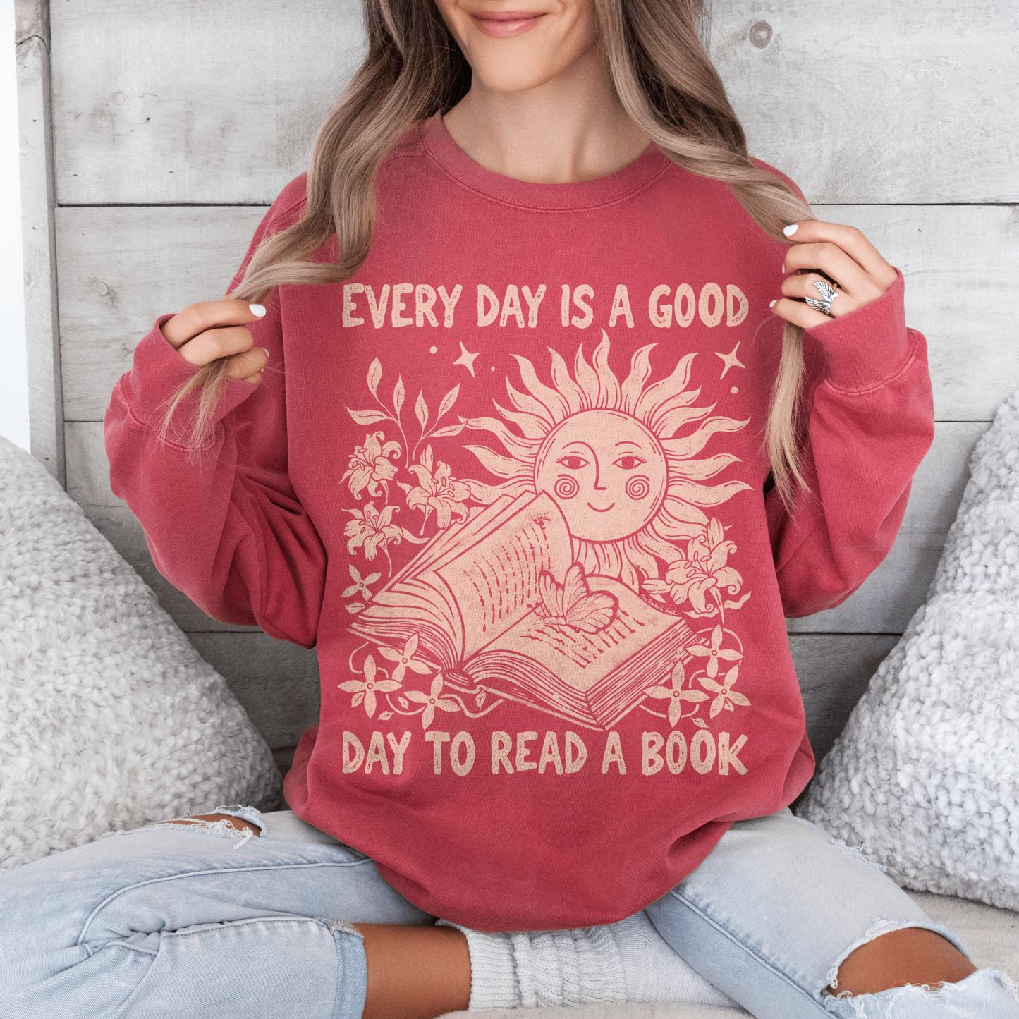 Every Day Is a Good Day to Read a Book Crew Neck