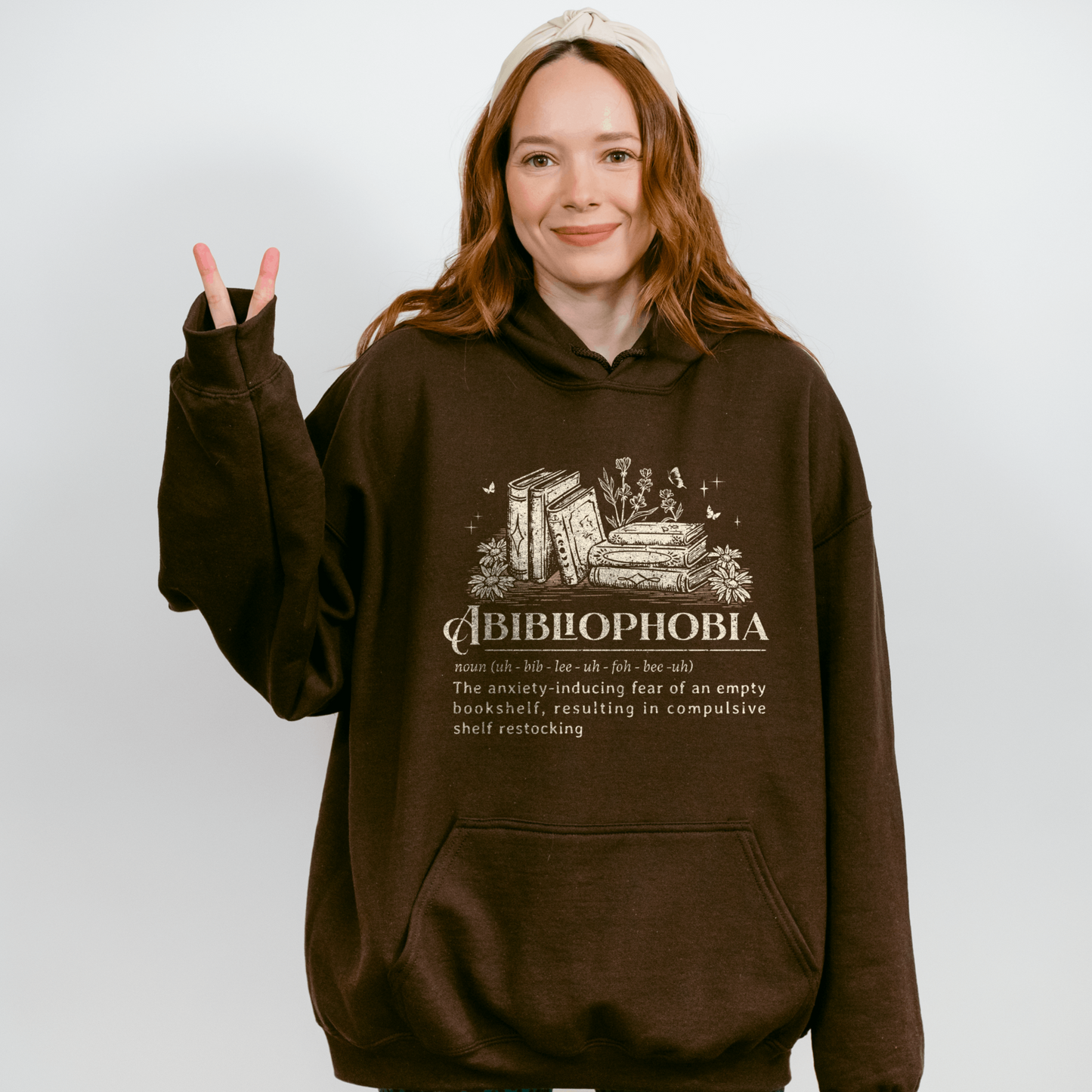 Abibliophobia Definition Hooded Sweatshirt
