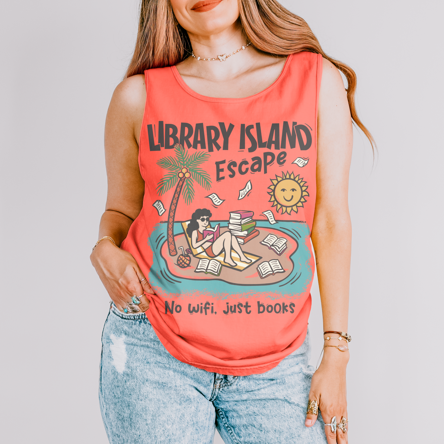 Library Island Escape Tank Top