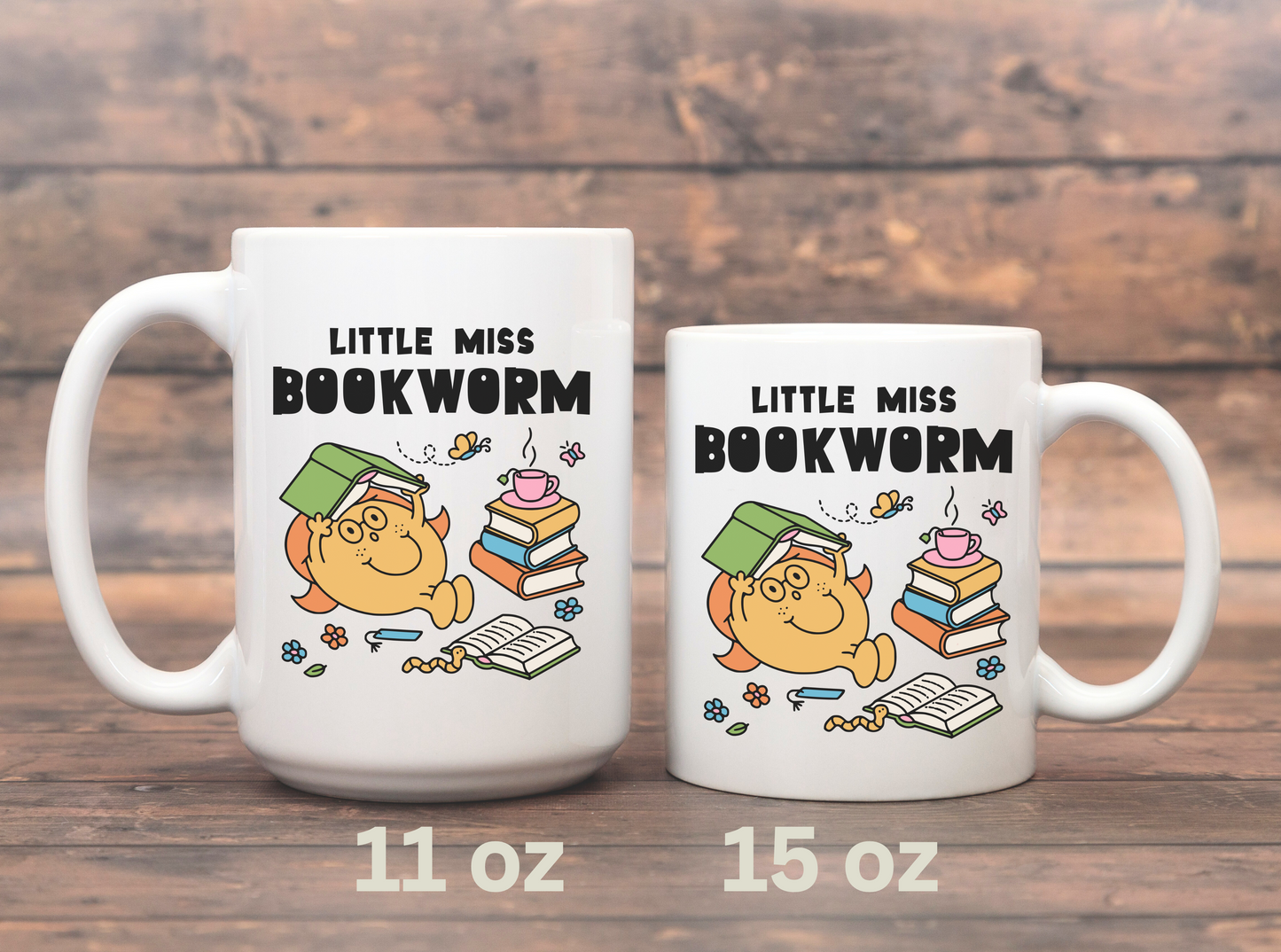 Little Miss Bookworm Mug (11oz, 15oz)