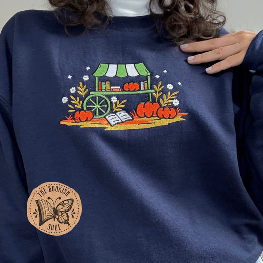 Fall Book Festival Embroidered Crewneck