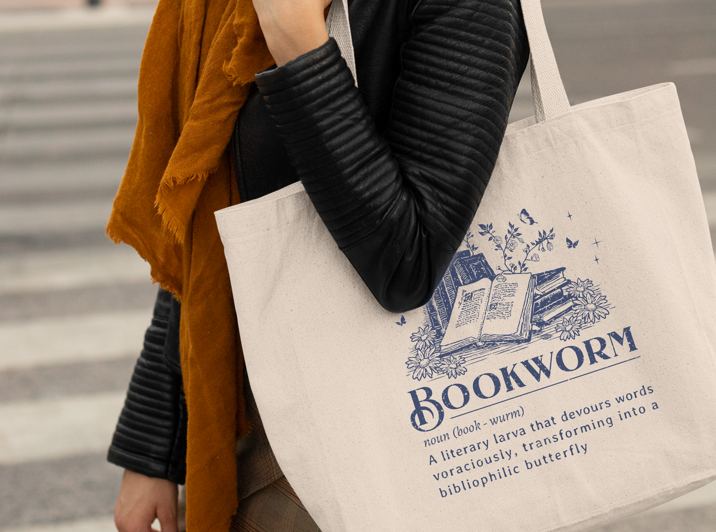 Bookworm Definition Canvas Shopping Tote Bag