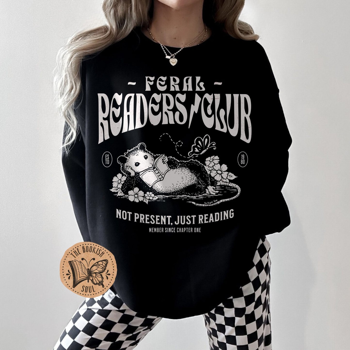 Feral Readers Club Sweatshirt | Monochrome