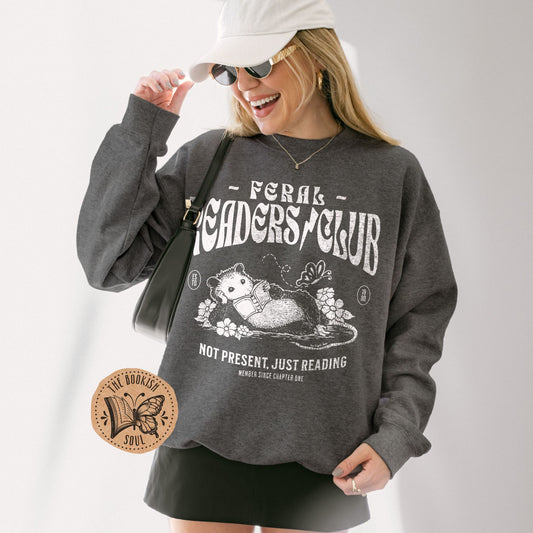 Feral Readers Club Sweatshirt | Monochrome