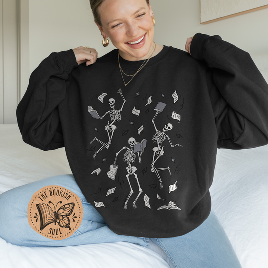 Dancing Bookish Skeletons Sweatshirt