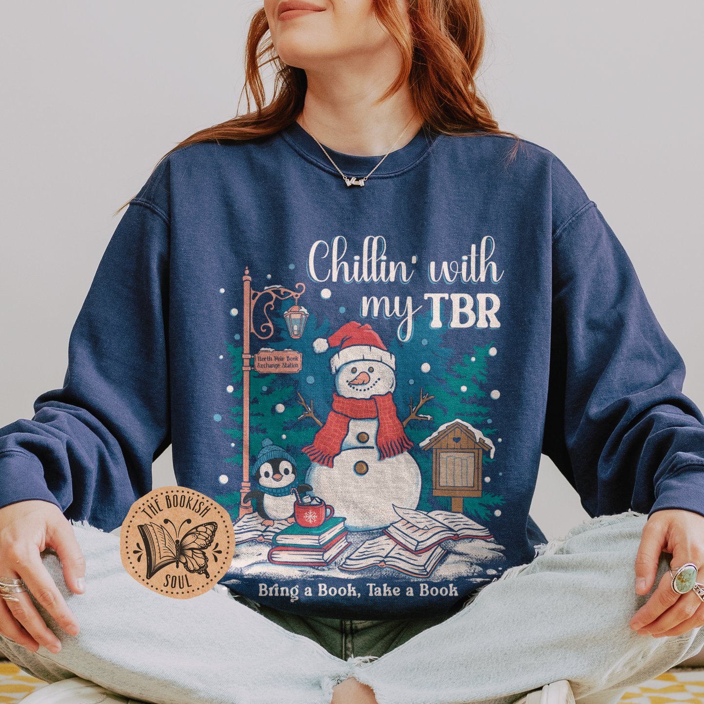 Chilling with my TBR Crewneck