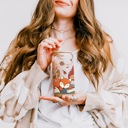 Fox & Fables Fall Glass Can | 16oz
