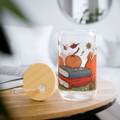 Cozy Harvest Reads Glass Can | 16oz