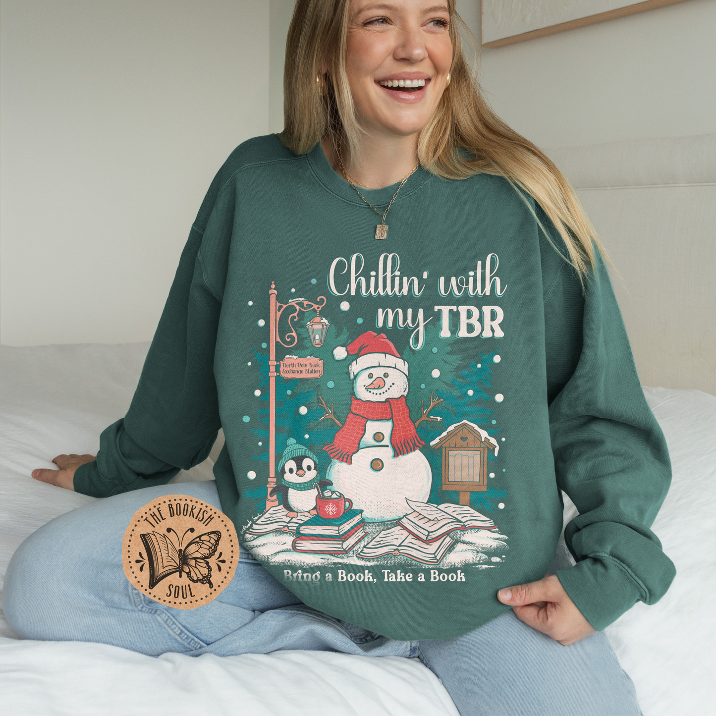 Chilling with my TBR Crewneck