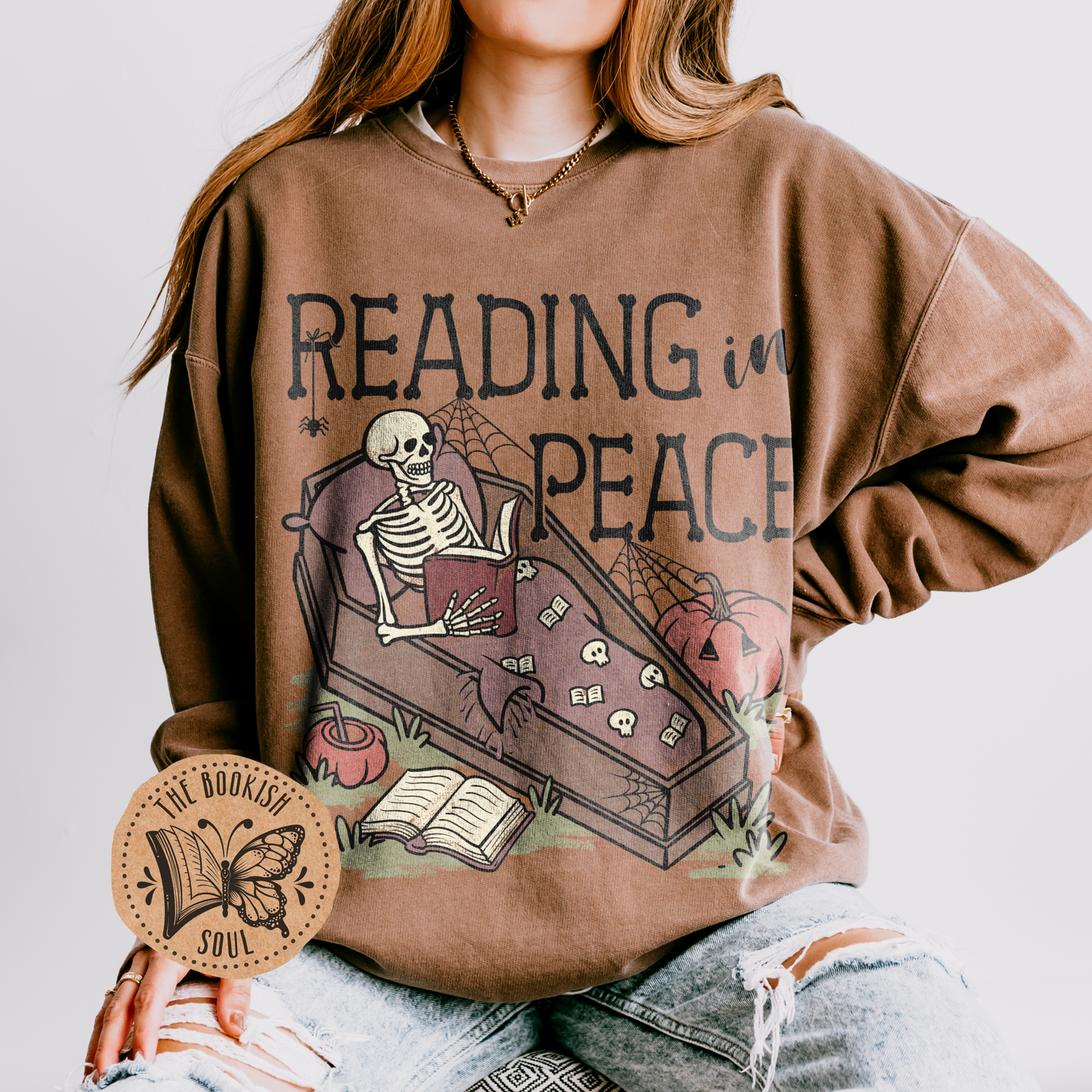 Reading in Peace Vintage Crewneck