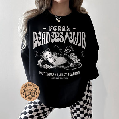 Feral Readers Club Sweatshirt | Monochrome
